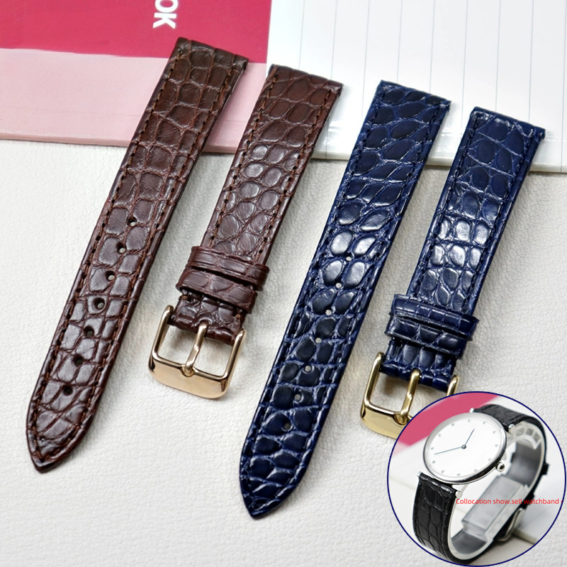 Cartier Watch Santos - Bracelet en cuir véritable crocodile mince