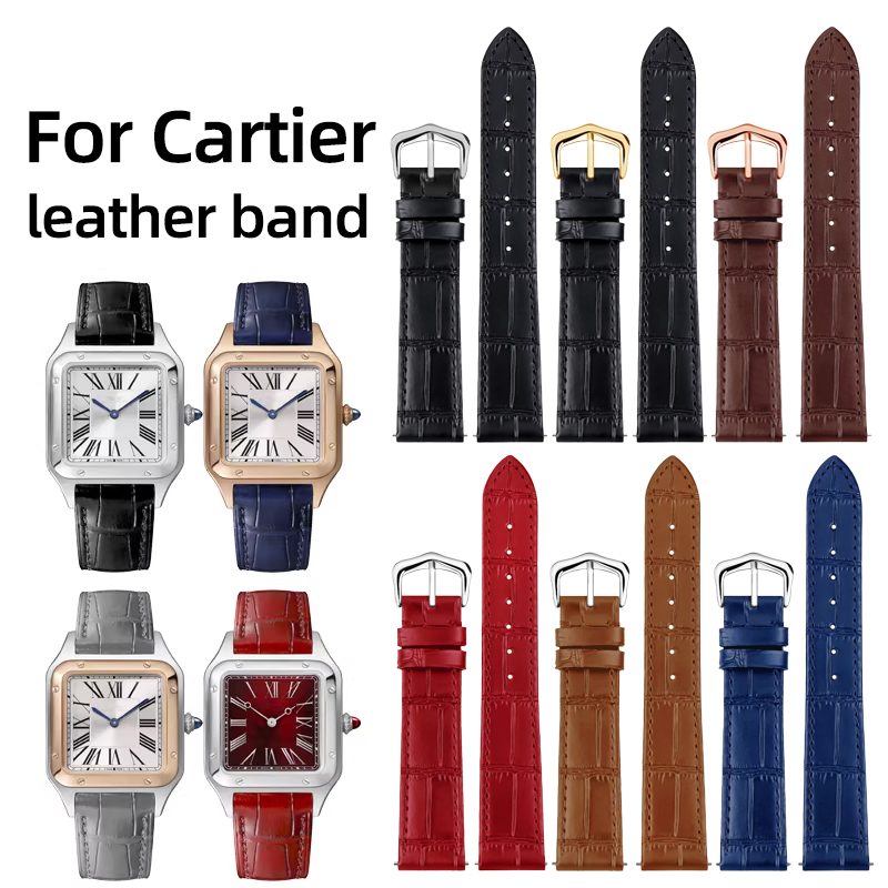 Bracelet en cuir véritable pou - Cartier Watch Santos avis et prix