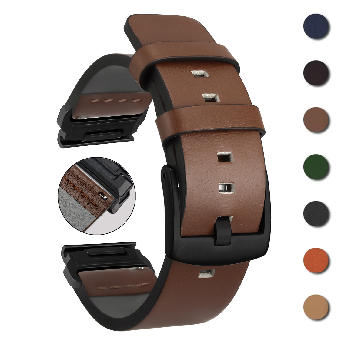Bracelet en cuir à ajustement  - Leather Strap Quick Release avis et prix